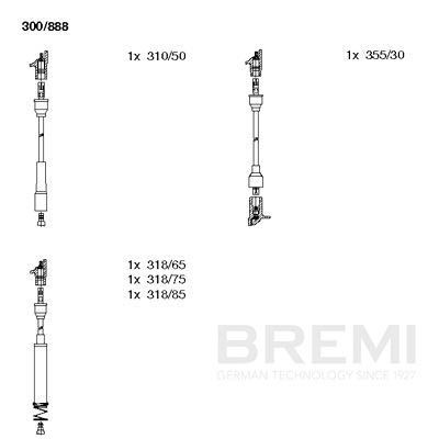 BREMI Kit cavi candele 300/888 300/888 costo Cavi candele OPEL TIGRA BREMI