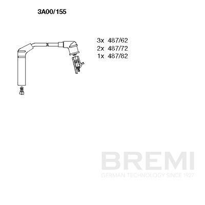 BREMI Bougiekabels 3A00/155 Bougie, kabelset BREMI ASX 3A00/155 goedkoop