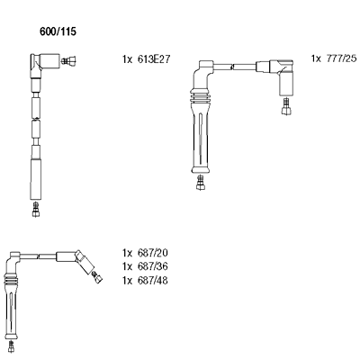 BREMI Tändkabelsats 600/115 600/115 BREMI tändkablar Citroen DS4