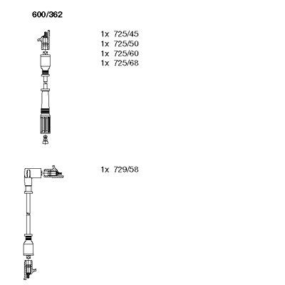 BREMI Tændkabelsæt 600/297 Tændkabel BREMI 400 600/297 billig