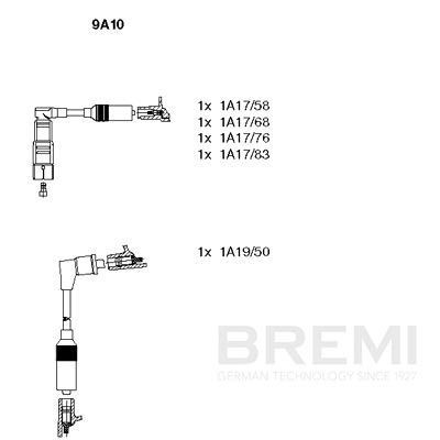 BREMI Tändkabelsats 9A10 9A10 BREMI tändkabel ALFA ROMEO 164