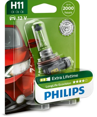 Pære, fjernlys PHILIPS 12362LLECOB1 PHILIPS LongLife EcoVision 12362LLECOB1 Tågelygte pære TOYOTA COROLLA 2012