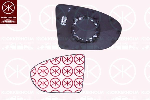 KLOKKERHOLM Speilglass, ytterspeil 16171063 Sidespeilglass KLOKKERHOLM Nissan JUKE 16171063