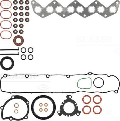 GLASER Motor pakking, complete set S37090-00 Ford TRANSIT CUSTOM Motorpakking, set GLASER S37090-00