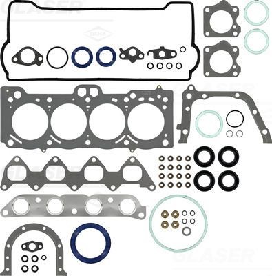 GLASER Komplet pakningssæt, motor S40004-00 GLASER S40004-00 Toyota Carina E Krumtaphuspakning pris