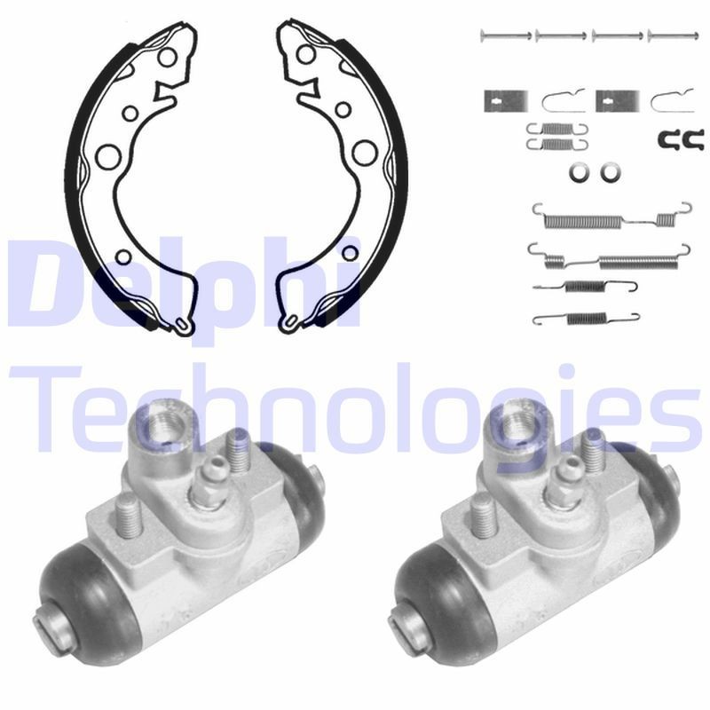 DELPHI Brake Set, drum brakes 722 DELPHI 722 Honda HR-V 1 brake set, drum brakes replacement
