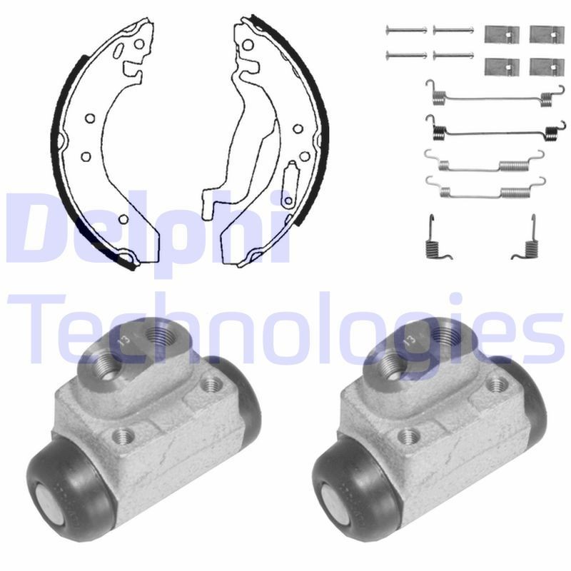 DELPHI Brake Set, drum brakes 917 DELPHI 917 Honda HR-V 1 brake set, drum brakes replacement
