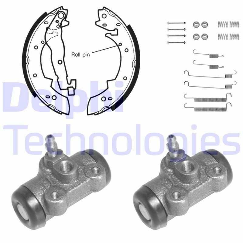 DELPHI Bremsensatz, Trommelbremse 632 DELPHI 632 Bremsensatz, Trommelbremse TALBOT 180 Limousine 2.0 110 PS 1976