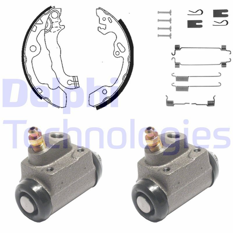 DELPHI Remmenset, trommelrem KP937 KP937 Remschijf, trommelrem DELPHI FORD MONDEO