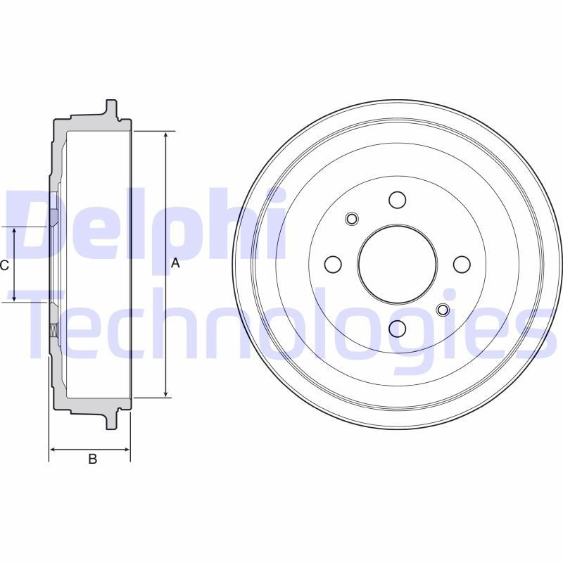 Bremsetromle DELPHI BF528 DELPHI BF528 Bremsetromler CHRYSLER PT CRUISER 2005