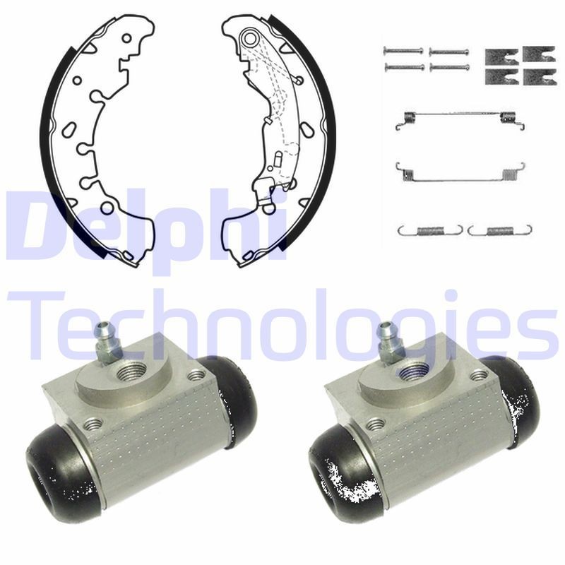 DELPHI Kit freno, Freno a tamburo KP1119 KP1119 Kit freno, freno a tamburo DELPHI NISSAN JUKE costo