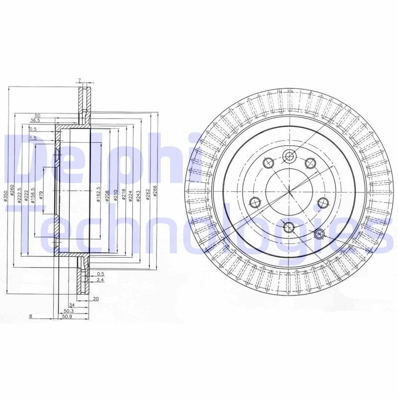 DELPHI Bremsscheibe BG3925C BG3925C Bremsscheiben LAND ROVER RANGE ROVER EVOQUE DELPHI kaufen