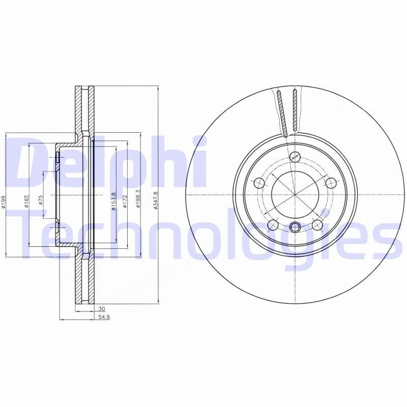 DELPHI Brzdový kotouč BG9063C DELPHI BG9063C Brzdové kotúče BMW E71 cena