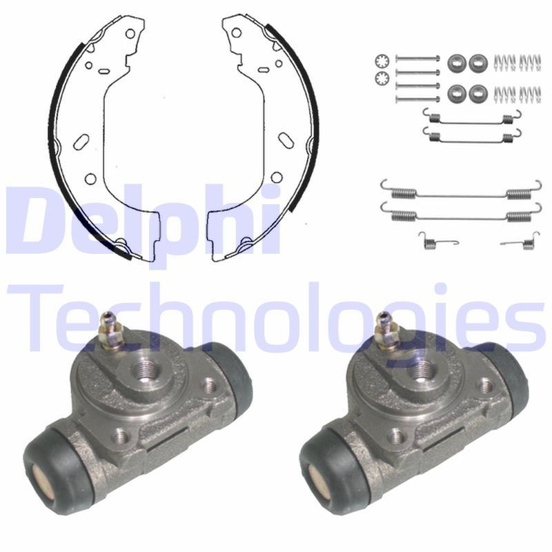 DELPHI Bremsensatz, Trommelbremse KP906 Trommelbremsen-Set DELPHI 131 KP906 günstig