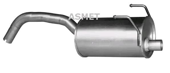 ASMET Bakre eksospotte 16.090 Bakre lyddemper ASMET CINQUECENTO 16.090 billige