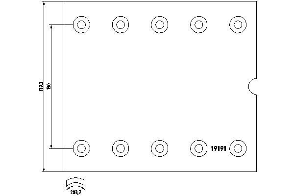 TEXTAR Brake Lining Kit, drum brake 1919101 BMW 6 Series TEXTAR drum brake 1919101