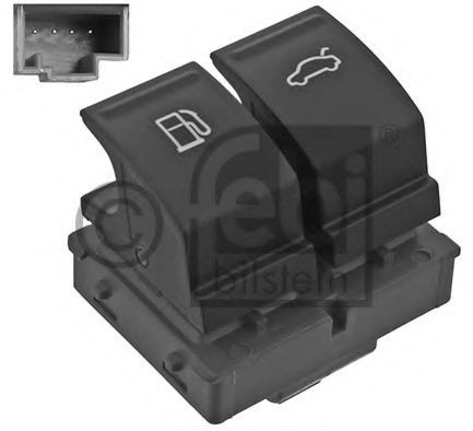 FEBI BILSTEIN Schakelaar, tankklepafsluiting 46754 Vergrendelingsknop FEBI BILSTEIN BOXSTER 46754 goedkoop