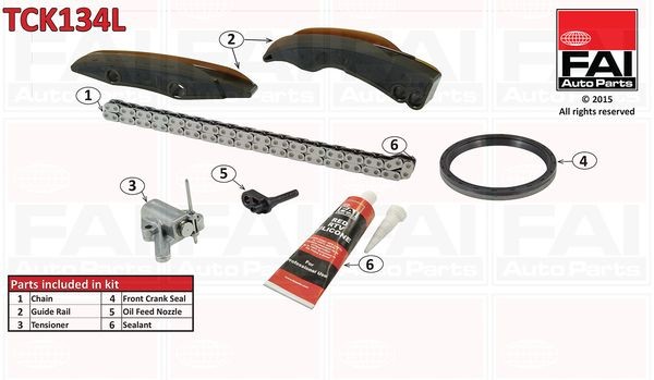 FAI AutoParts Sadales vārpstas piedziņas ķēdes komplekts TCK134L Sadales vārpstas piedziņas ķēdes komplekts FAI AutoParts Mini COUNTRYMAN TCK134L