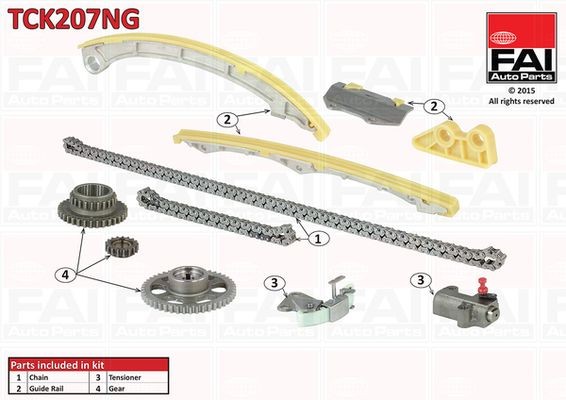 Styrekædesæt FAI AutoParts TCK207NG FAI AutoParts TCK207NG Styrekædesæt HONDA FR-V 2004
