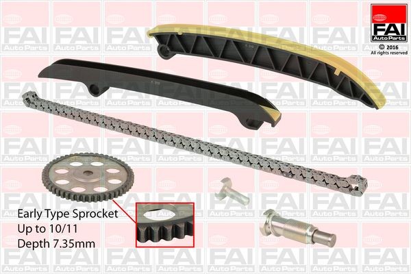 FAI AutoParts Sadales vārpstas piedziņas ķēdes komplekts TCK208NG Sadales vārpstas piedziņas ķēdes komplekts FAI AutoParts Skoda FELICIA TCK208NG