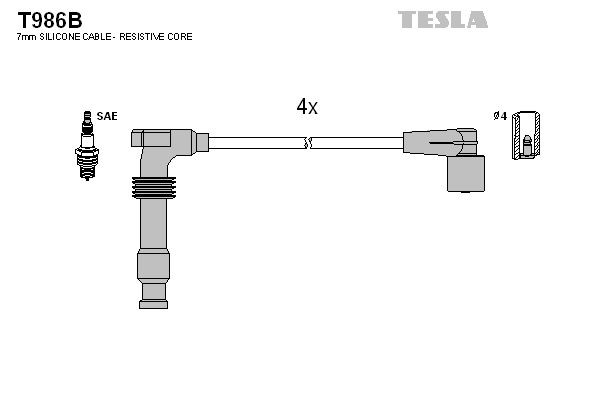 Bougiekabels TESLA T986B TESLA T986B: Bougie, kabels Opel ZAFIRA 2022