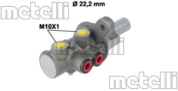 Hovedbremsesylinder METELLI 05-0730 METELLI 05-0730: Hovedsylinder Fiat FIORINO 2013