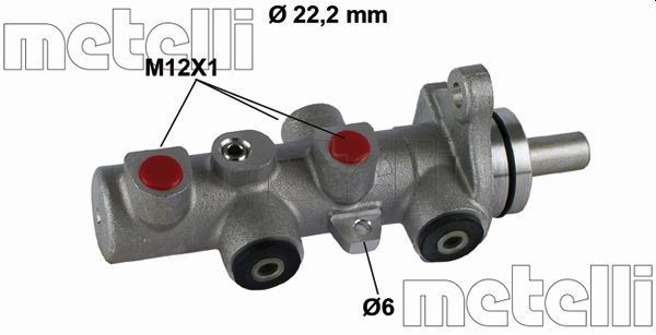 METELLI Bremsehovedcylinder 05-0793 Hovedcylinder til bremsesystem METELLI Hyundai GETZ 05-0793