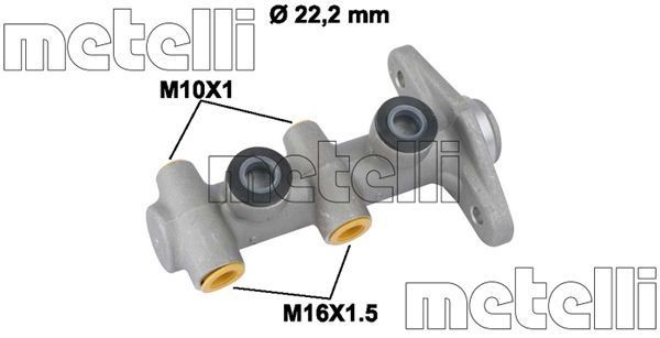 METELLI Hovedbremsesylinder 05-0815 METELLI 05-0815 Bremsepumpe Hyundai Accent II LC pris