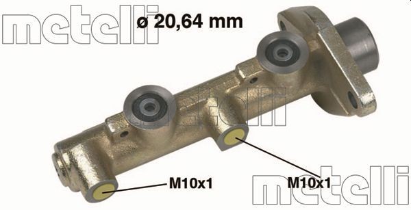 METELLI Hovedbremsesylinder 05-0120 METELLI 05-0120 Hovedsylinder MG MGB Cabrio pris