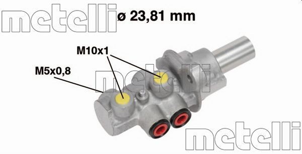 METELLI Hlavný brzdový válec 05-0683 METELLI 05-0683 originálne Hlavný brzdový válec Bravo II Hatchback (198) cena