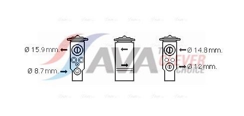 AVA COOLING SYSTEMS AC expansion valve MT1253 AVA COOLING SYSTEMS MT1253 genuine ASX GA0 expansion valve price