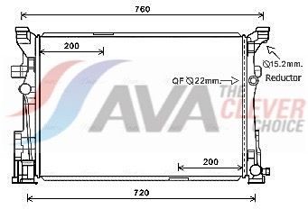 AVA COOLING SYSTEMS Radiateur du moteur MS2652 Radiateur de refroidissement moteur AVA COOLING SYSTEMS VIANO MS2652 pas cher