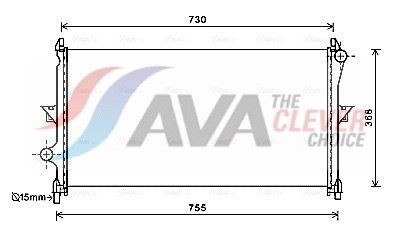 AVA COOLING SYSTEMS Radiator, motorkjøling CN2278 AVA COOLING SYSTEMS CN2278 Radiator motor Peugeot 508 SW pris
