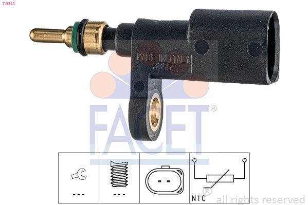 FACET Sensore, Temperatura refrigerante 7.3355 7.3355 Sensore di temperatura acqua FACET Volkswagen TOURAN costo