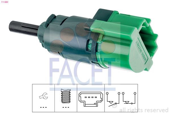 Bremselysbryter FACET 7.1283 FACET 7.1283: Bremselyskontakt Peugeot 3008 2009