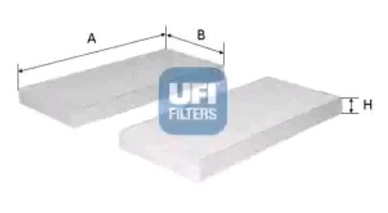 Interieurfilter UFI 53.239.00 UFI 53.239.00: Cabinefilter Jeep CHEROKEE 2011