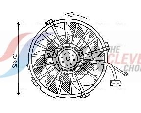 Koelventilator AVA COOLING SYSTEMS PE7555 AVA COOLING SYSTEMS PE7555 Motor ventilator PEUGEOT 806 2003