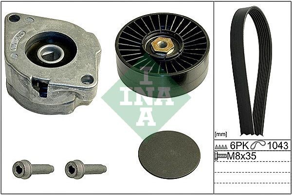 INA Jogo de correias trapezoidais estriadas 529 0102 10 INA 529 0102 10 Kit de correias trapezoidais estriadas Seat Alhambra 7V originais preço