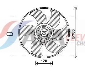 AVA COOLING SYSTEMS Kylfläkt RT7604 RT7604 AVA COOLING SYSTEMS fläkt till kylare Mercedes GLK