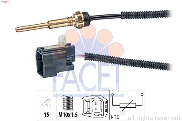 Sonde de température, liquide de refroidissement FACET 7.3331 FACET 7.3331 Sonde de température LAND ROVER DEFENDER 2025