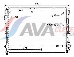 AVA COOLING SYSTEMS Radiateur du moteur MS2667 Mercedes-Benz VIANO Module de refroidissement AVA COOLING SYSTEMS MS2667