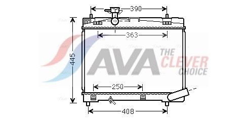AVA COOLING SYSTEMS Radiaator, mootorijahutus TO2663 AVA COOLING SYSTEMS TO2663 Jahutusradiaator Toyota Yaris xp13 hind