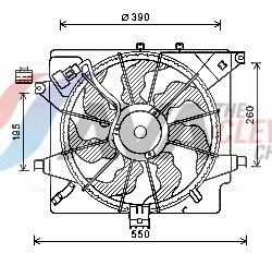 AVA COOLING SYSTEMS Radiatora ventilators HY7563 Radiatora ventilators AVA COOLING SYSTEMS Hyundai TUCSON HY7563
