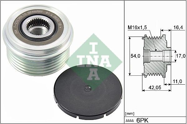 INA Alternator Freewheel Clutch 535 0285 10 535 0285 10 INA alternator parts for SEAT TARRACO