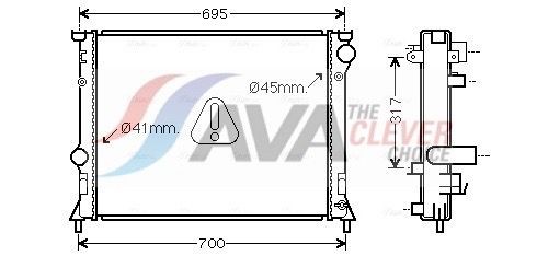 AVA COOLING SYSTEMS Radiators, Motora dzesēšanas sistēma CR2138 Dzesēšanas radiatori Chrysler LX CR2138 AVA COOLING SYSTEMS