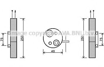 AVA COOLING SYSTEMS Αφυγραντήρας, σύστ. κλιματισμού RTD455 Afigrantiras AVA COOLING SYSTEMS RENAULT RTD455