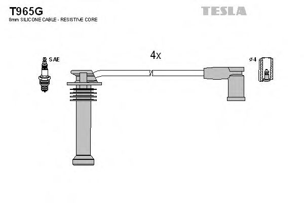 TESLA Kit cavi candele T965G T965G costo Cavi candele FORD S-MAX TESLA