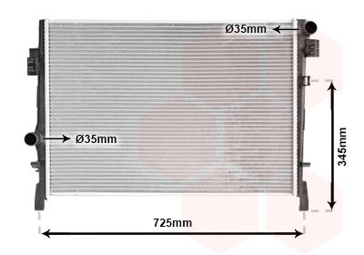 VAN WEZEL Radiateur 07002105 VAN WEZEL 07002105 Radiateur RAM 1500 Standard Passenger Van prijs