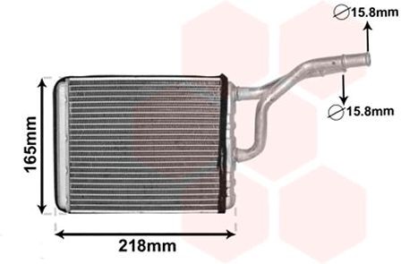 VAN WEZEL Kachelradiateur, interieurverwarming 07006137 VAN WEZEL 07006137 Kachelradiateur Chrysler Voyager 2 originele prijs