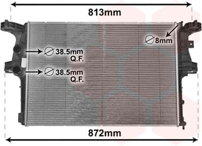 VAN WEZEL Radiators, Motora dzesēšanas sistēma 28002126 28002126 Dzesēšanas radiatori IVECO Daily VAN WEZEL